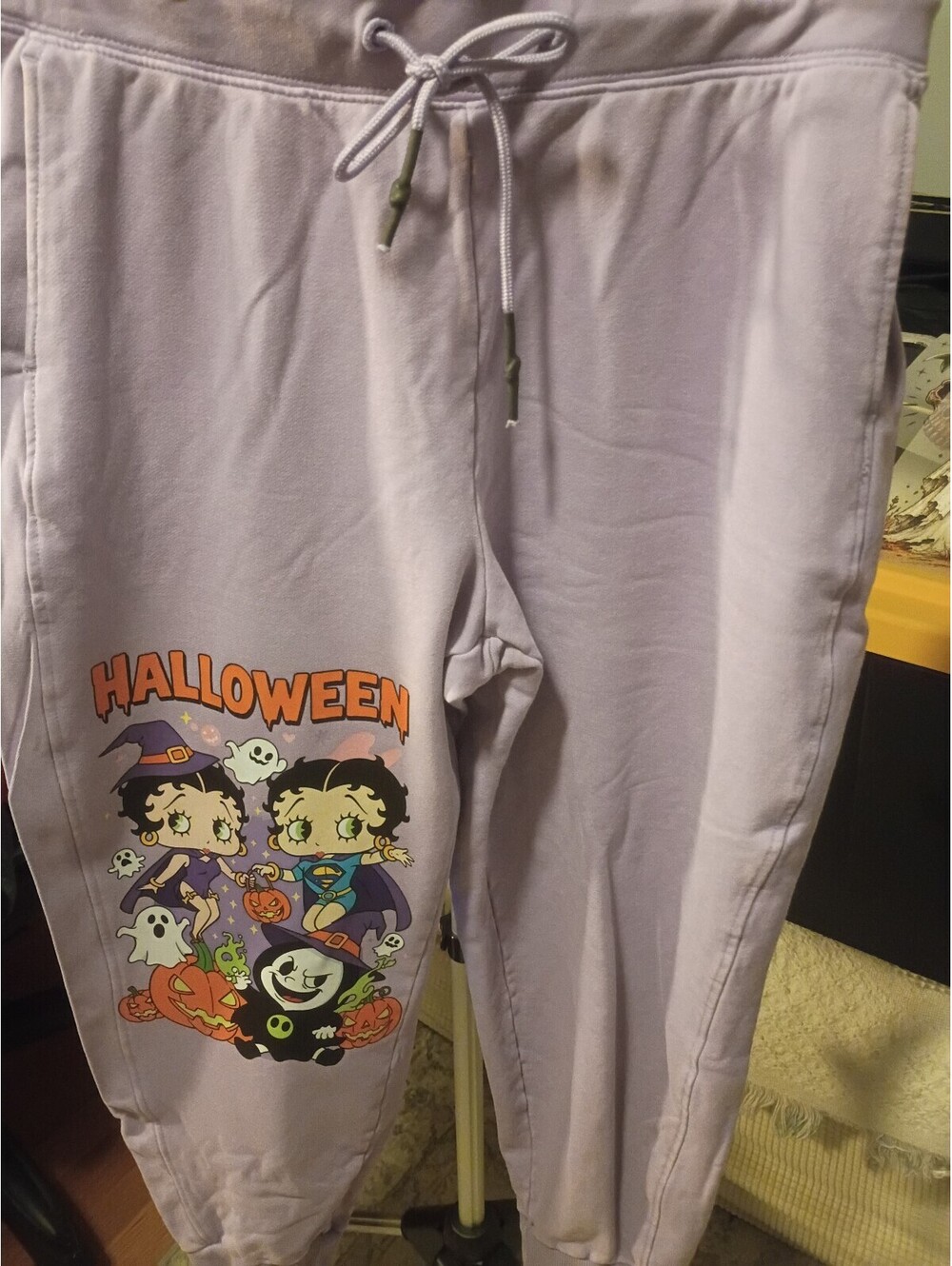 Joy Lab Lavender Halloween Themed Jogger Sweatpants Medium